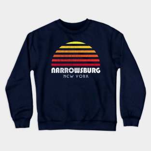 Narrowsburg New York Catskills NY Sunset Crewneck Sweatshirt